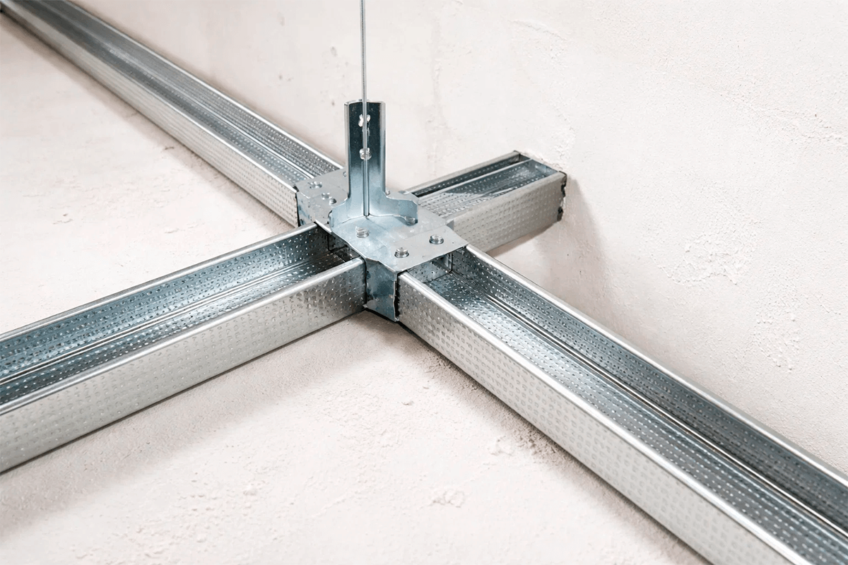 Соединение профиля для гипсокартона Соединение профиля для гипсокартона