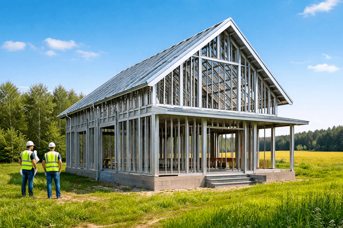 стройка дома в деревне