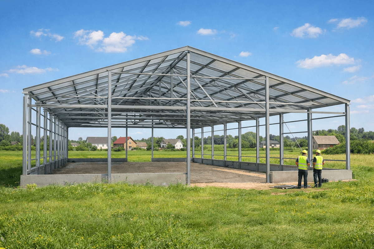 Строительство ангара