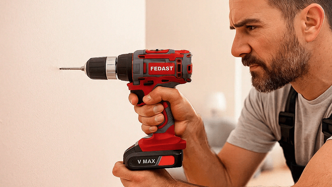 Работа шуруповертом Fedast