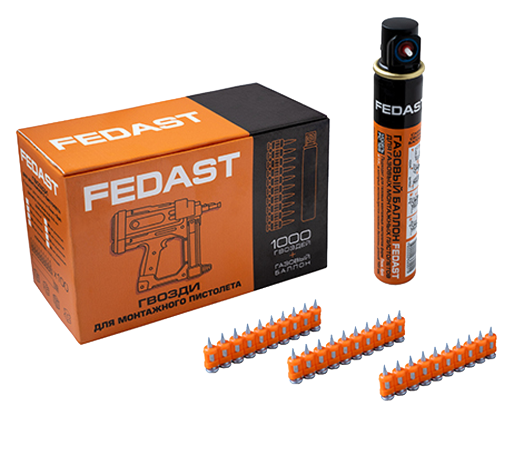 Гвозди 3.0*19 мм для монтажного пистолета с кованым наконечником Bullet point