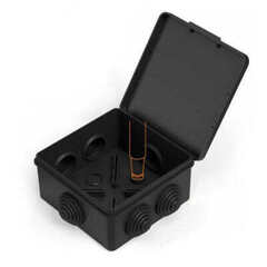 Коробка распределительная 40-0302 для о/п безгалогенная (HF) черная 100х100х50 (1 шт/уп) Промрукав