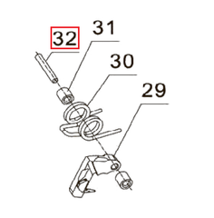 Запчасть №32 для PAG-PC84. Ось курка