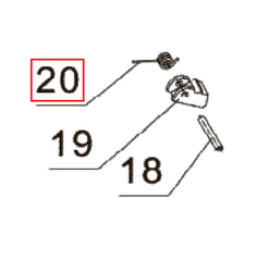 Запчасть №20 для PAG-PC84. Пружина защелки