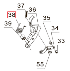 Запчасть №38 для PAG-PC84. Пружина рычага