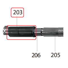 Запчасть №203 для FDPAG-H8. Глушитель в сборе (1, 2, 3)