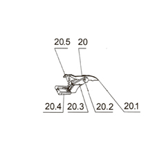 Запчасть №20 для PAG311BWT. Спусковой механизм в сборе