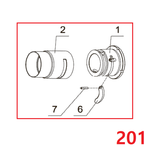 Запчасть №201 для PAG-PC84. Обоима в сборе (1, 2, 6, 7)