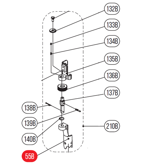 Запчасть №210B для HGSR. Механизм регулировки в сборе