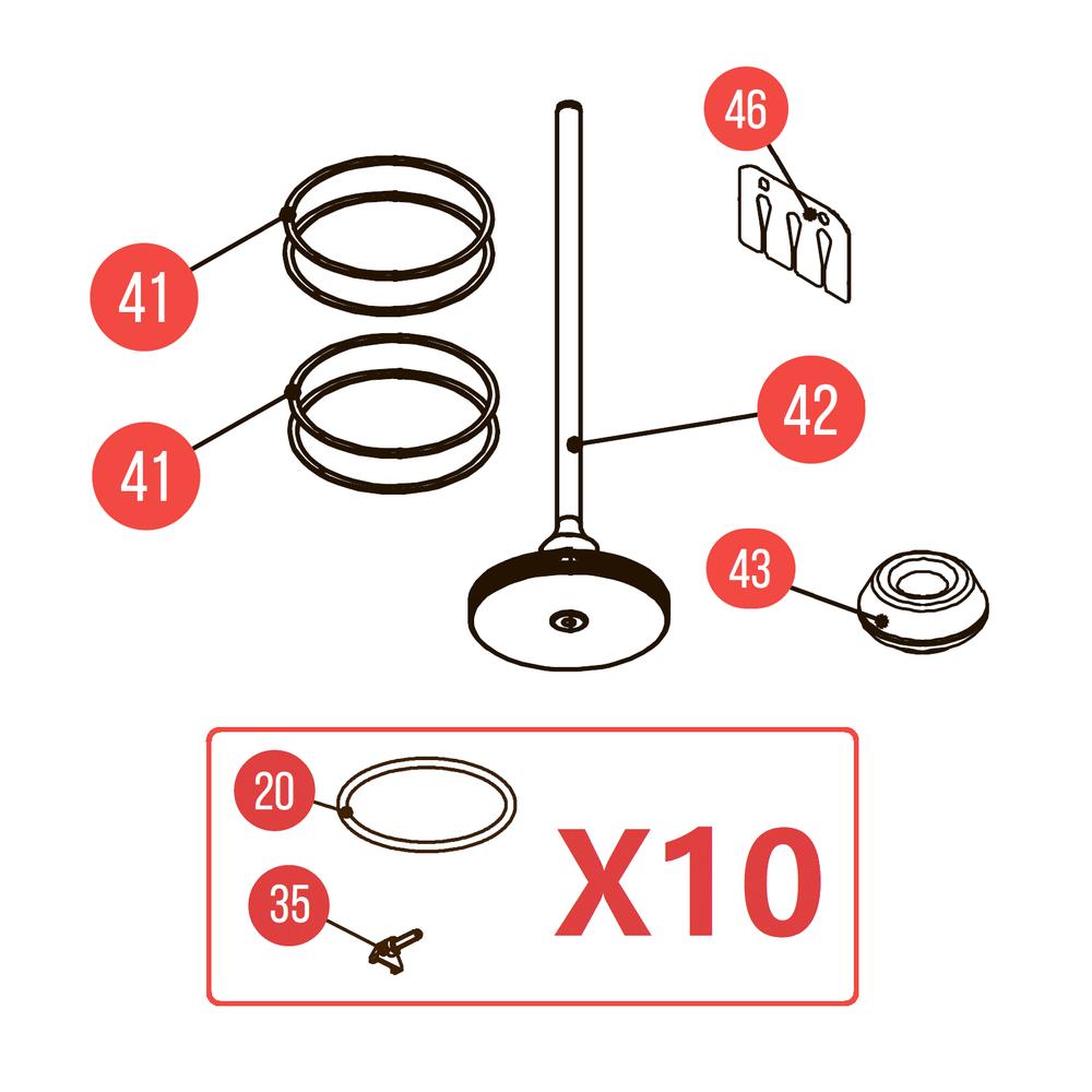 Комплект №15 для Hybest GSR40A (набор для обслуживания)