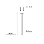 Гвоздь по бетону тип ST для пневмо пистолета HYBEST (64 мм, тип 13ga, 1000 шт/уп)