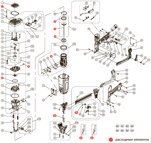 Газовый монтажный пистолет HYBEST GSR40A арт. HBGSR40A2022WBC (новая версия) Тушка без АКБ и ЗУ