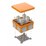 Коробка огнестойкая для о/п двухкомпонентная 60-0300-FR2.5-8 Е15-Е120 100х100х50 (1 шт/уп) Промрукав