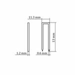 Скоба обивочная тип 53F для пневмо пистолета HYBEST (13 мм, тип D/056/20ga, 5000 шт/уп)