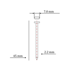 Гвоздь по бетону тип ST для пневмо пистолета HYBEST (45 мм, тип 13ga, 1000 шт/уп)