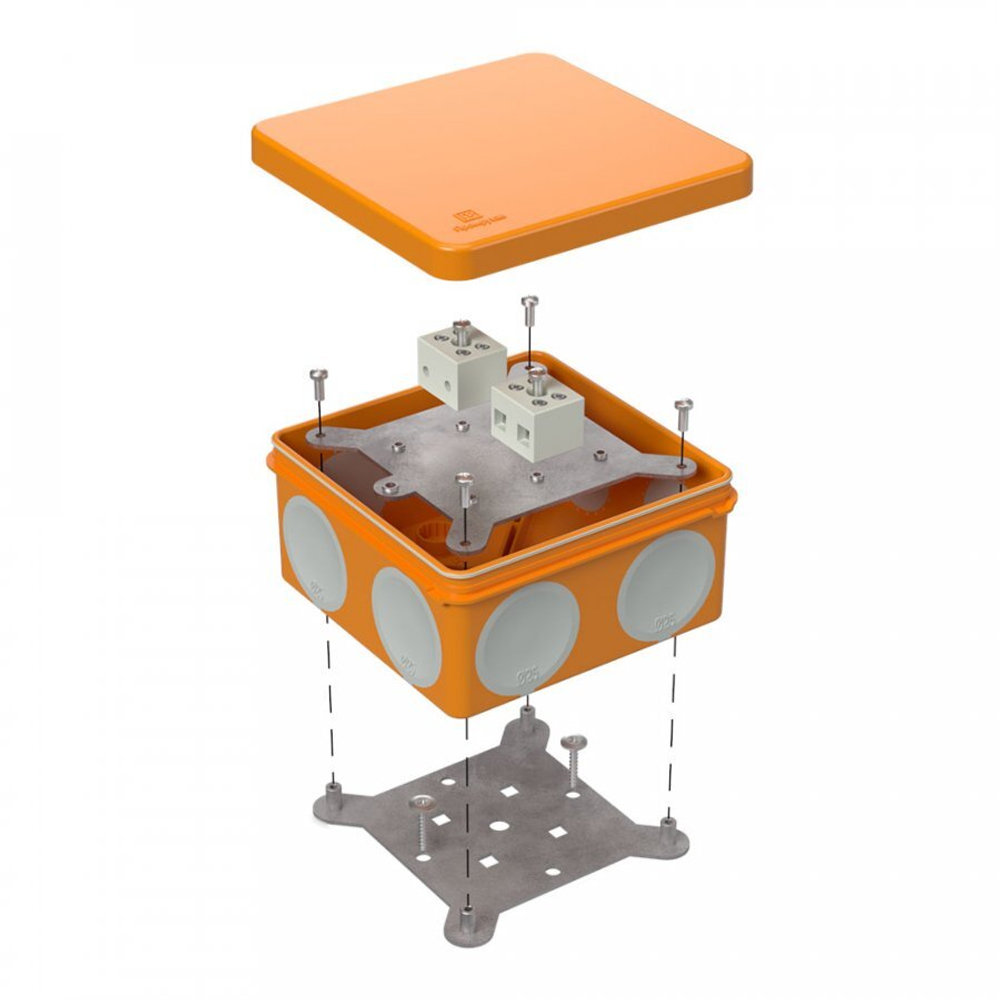 Коробка огнестойкая для о/п двухкомпонентная 60-0300-FR6.0-4 Е15-Е120 100х100х50 (1 шт/уп) Промрукав