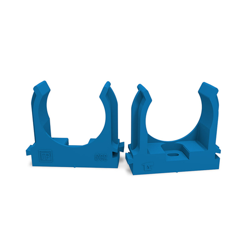 Крепеж-клипса для труб для монтажного пистолета синяя д32 (25шт/уп) Промрукав