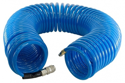 Шланг полиуретановый спиральный с фитингами рапид, 8х12 мм, 20м