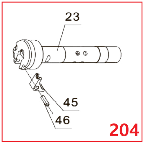 Запчасть №204 для PAG-PC84. Ствол в сборе (23, 45, 46)