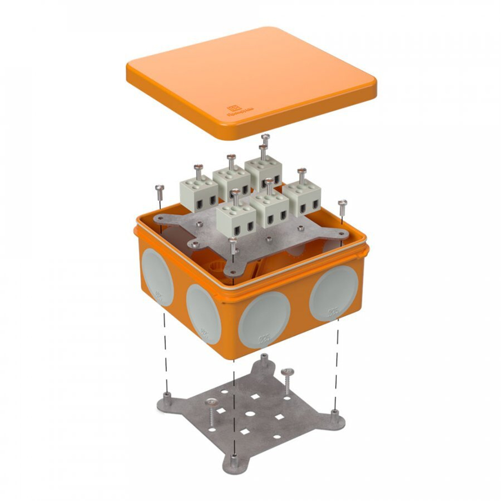 Коробка огнестойкая для о/п двухкомпонентная 60-0300-FR2.5-12 Е15-Е120 100х100х50 (1 шт/уп) Промрукав