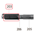 Запчасть №203 для FDPAG-H8. Глушитель в сборе (1, 2, 3)