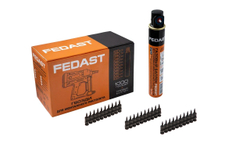 Гвозди 2.7*25 мм кованые с ребрами жесткости (1000 шт/уп + газовый баллон) FEDAST