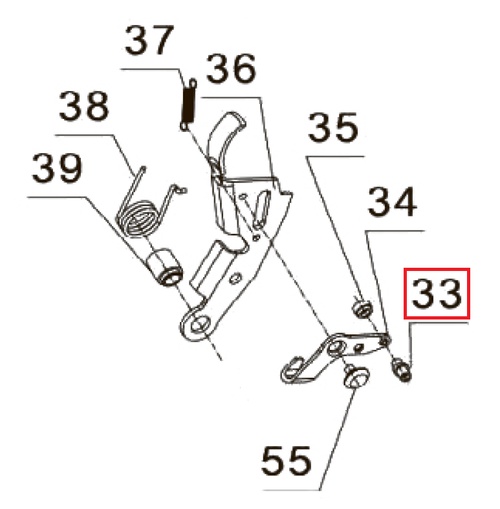 Запчасть №33 для PAG-PC84. Ось ролика взводителя