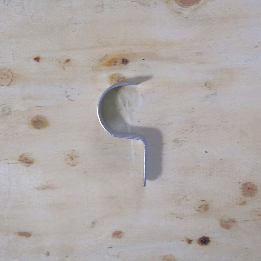 Скоба металлическая однолапковая СМО 21-22 для монтажного пистолета (без отверстий) (100 шт/уп) Промрукав