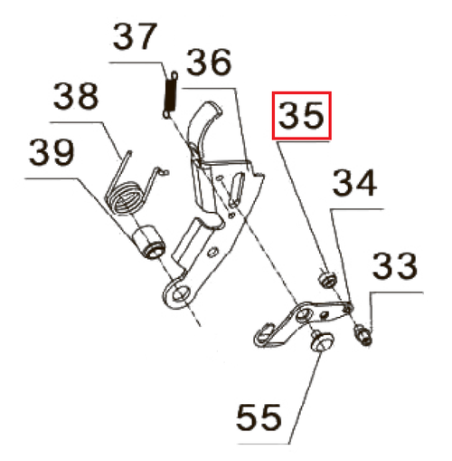 Запчасть №35 для PAG-PC84. Ролик взводителя