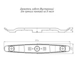 Держатель плоского кабеля двусторонний для прямого монтажа на 8 мест черный (290 шт/кор) Промрукав