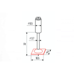 Гвозди монтажные пироксилиновые PA32- F2 (шайба квадратная, красная, 200 шт/уп) FEDAST