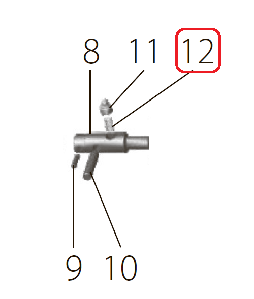 Запчасть №12 для FDPAG-Т9ZG. Пружина штифта