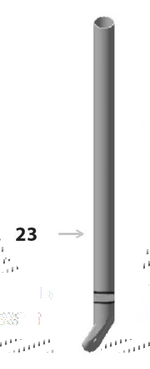 Запчасть №23 для Строительные ходули 48 - 64. Направляющая упора голени