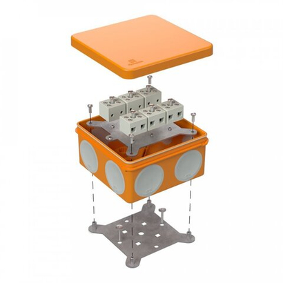 Коробка огнестойкая для о/п двухкомпонентная 60-0300-FR6.0-12 Е15-Е120 100х100х50 (1 шт/уп) Промрукав