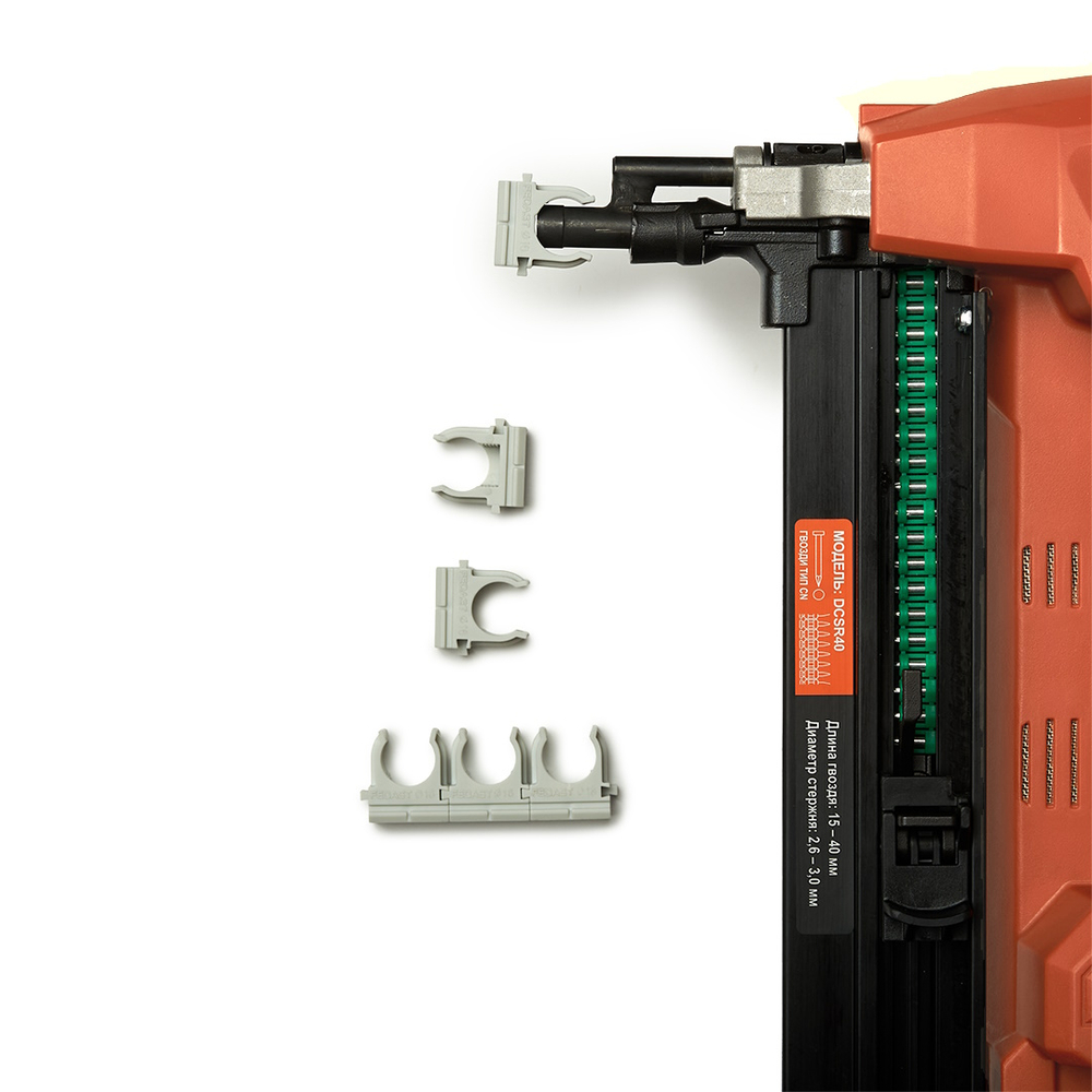 Крепеж-клипса для труб для монтажного пистолета серая в п/э д16 (100 шт/уп) Fedast