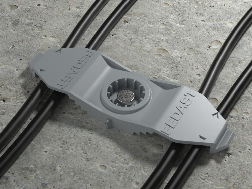 Площадка прижимная для кабеля для монтажных пистолетов двухсторонняя серая (100 шт/уп) FEDAST