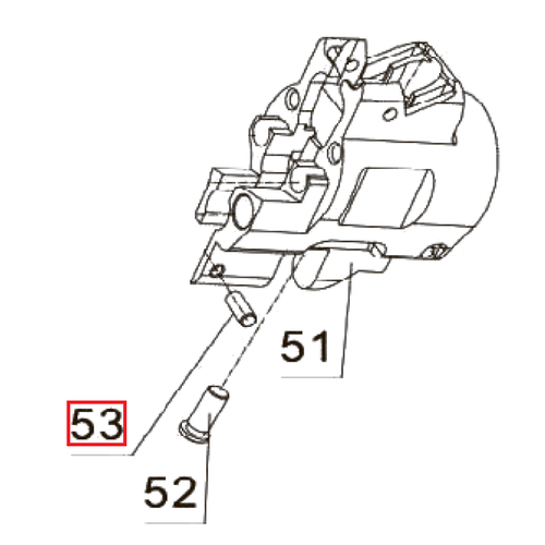 Запчасть №53 для PAG-PC84. Ось рычага спускового