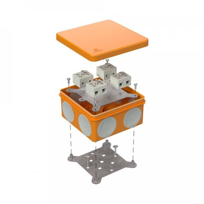 Коробка огнестойкая для о/п двухкомпонентная 60-0300-FR10.0-8 Е15-Е120 100х100х50 (1 шт/уп) Промрукав