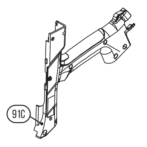 Запчасть №91C для HGSR. Левая часть основной рукоятки