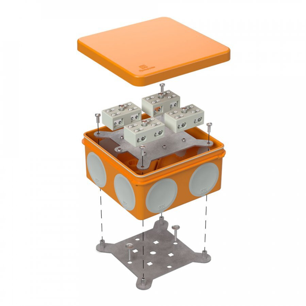 Коробка огнестойкая для о/п двухкомпонентная 60-0300-FR6.0-4-8-Р Е15-Е60 100х100х50 (1 шт/уп) Промрукав