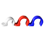 Крепеж-скоба односторонняя 16 мм (синяя, 200 шт/уп) FEDAST