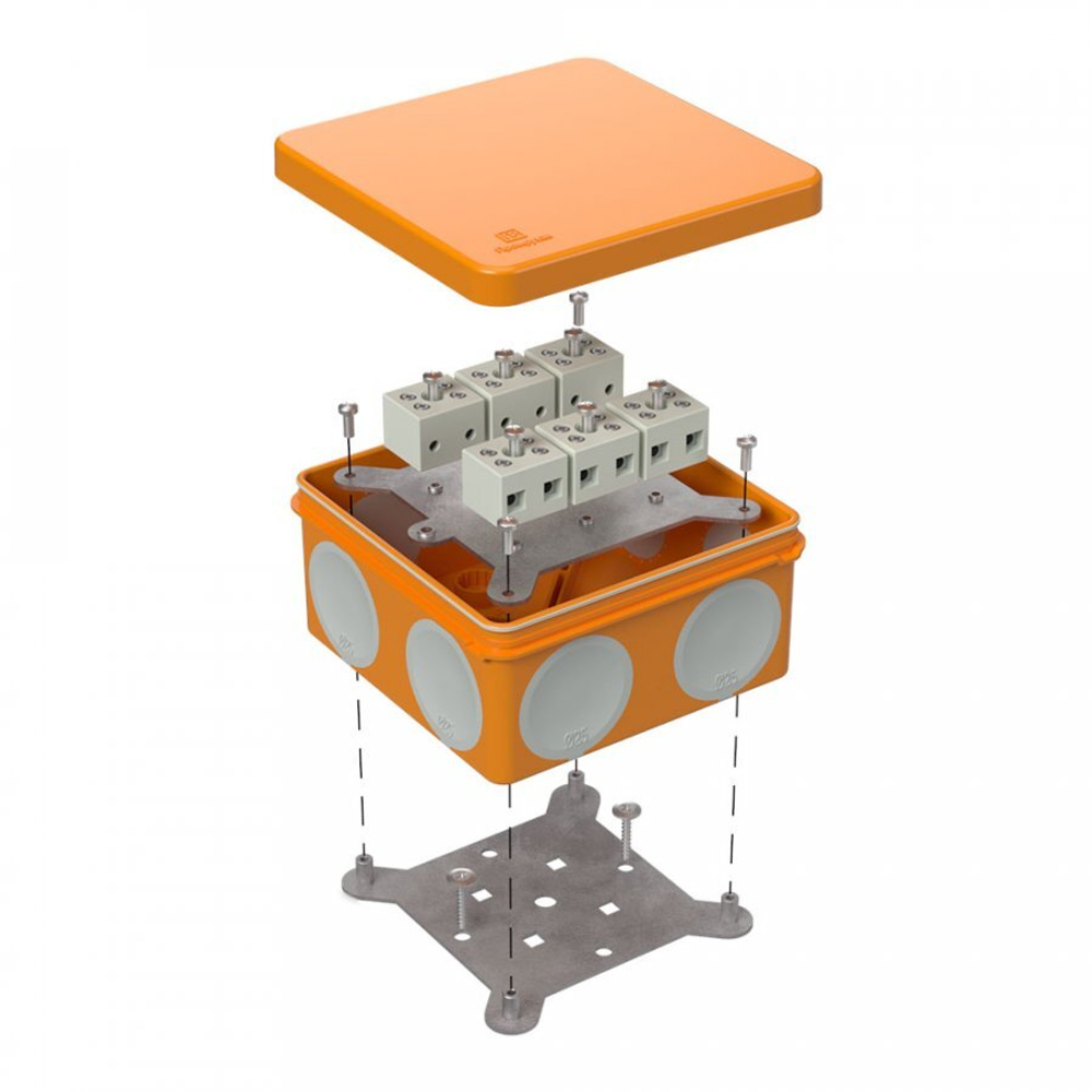 Коробка огнестойкая для о/п двухкомпонентная 60-0300-FR6.0-12 Е15-Е120 100х100х50 (1 шт/уп) Промрукав