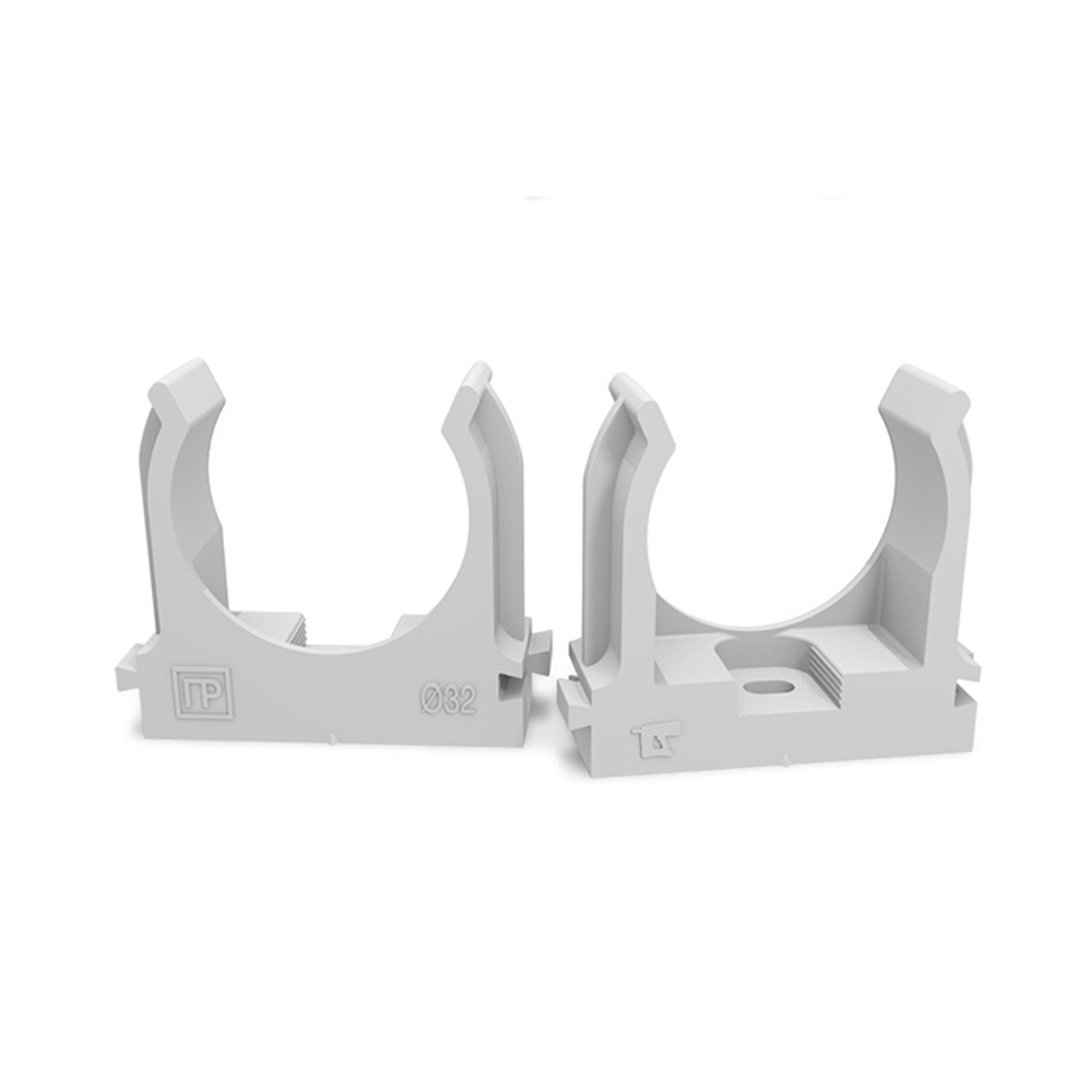 Крепеж-клипса для труб для монтажного пистолета серая д32 (25шт/уп) Промрукав