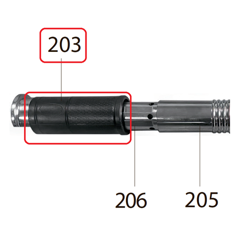 Запчасть №203 для FDPAG-H8. Глушитель в сборе (1, 2, 3)