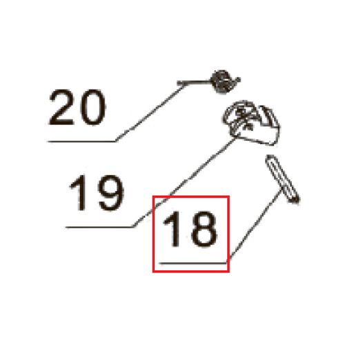 Запчасть №18 для PAG-PC84. Ось защелки