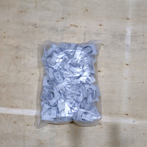 Крепеж-клипса для труб для монтажного пистолета серая д25 (100шт/уп) Промрукав