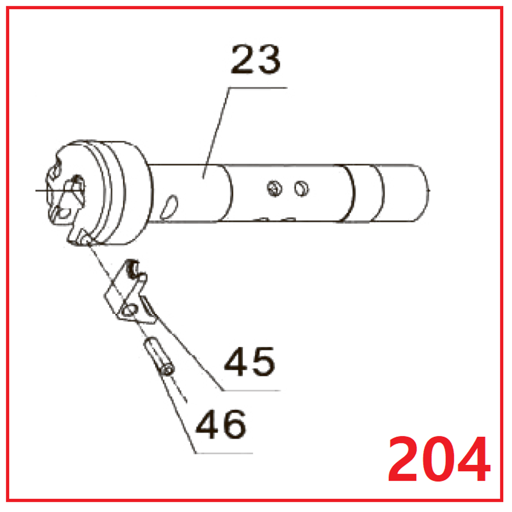 Запчасть №204 для PAG-PC84. Ствол в сборе (23, 45, 46)