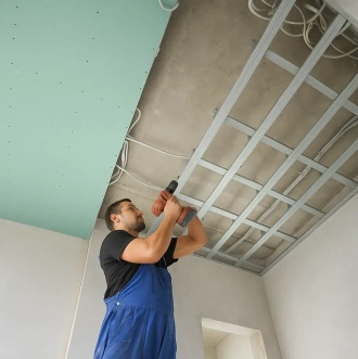 Установка конструкций из гипсокартона