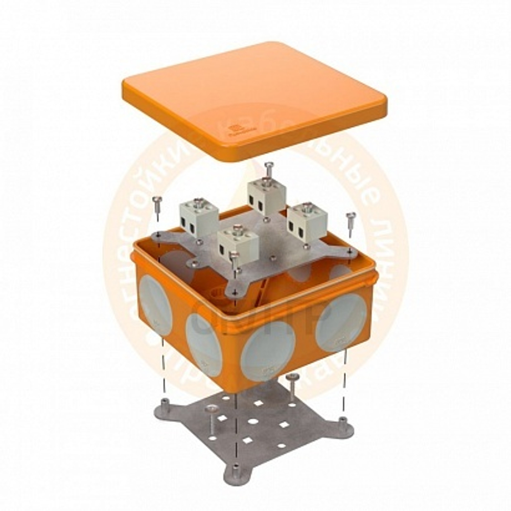 Коробка огнестойкая для о/п двухкомпонентная 60-0300-FR6.0-8 Е15-Е120 100х100х50 (1 шт/уп) Промрукав