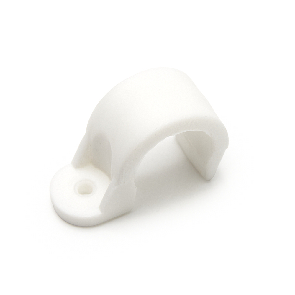 Крепеж-скоба односторонняя 20 мм (белая, 100 шт/уп) FEDAST